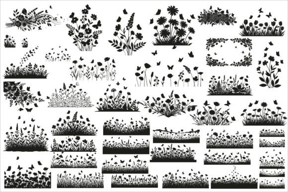 Download Wildflower Garden with Butterflies - Wildflower Collection