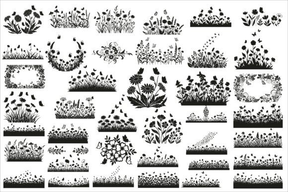 Download Wildflower Garden with Butterflies - Wildflower Collection