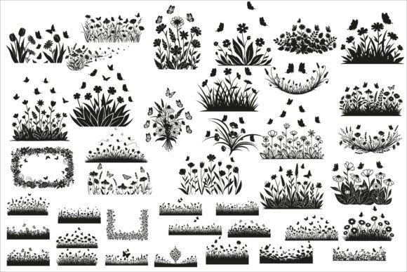 Download Wildflower Garden with Butterflies - Wildflower Collection