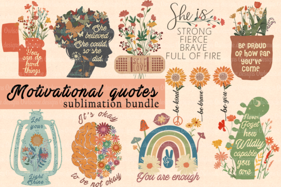 Download Motivational Quotes Sublimation Bundle - Quotes Collection