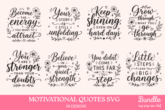 Download Motivational Quotes SVG Bundle - Quotes Collection