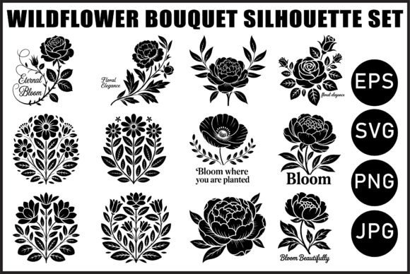 Download Wildflower Bouquet SVG Bundle - Wildflower Collection