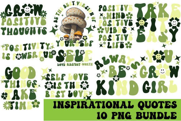 Download Retro Inspirational Quotes Png Bundle - Quotes Collection