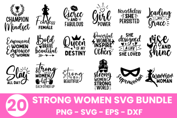 Download 20 Strong Women SVG Bundle - Strong women svg Collection