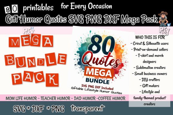 Download Gift Humor Quotes SVG PNG DXF Mega Pack - Quotes Collection