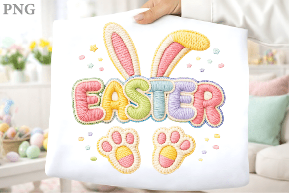 Download Faux Yarn Easter Bunny Letters PNG - Easter bunny Collection