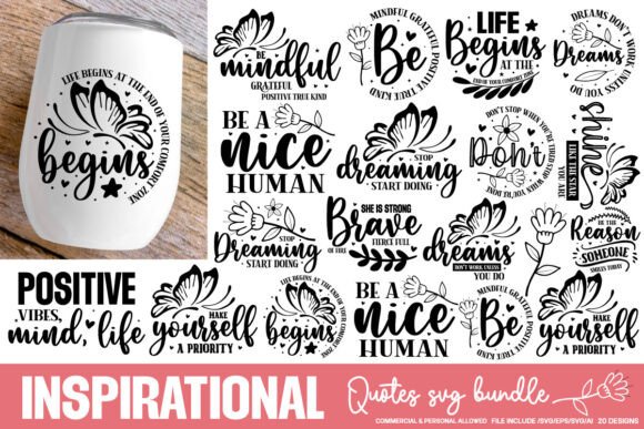 Download Inspirational Quotes Svg Bundle - Quotes Collection