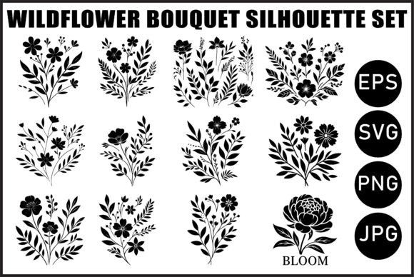 Download Wildflower Bouquet SVG Bundle - Wildflower Collection