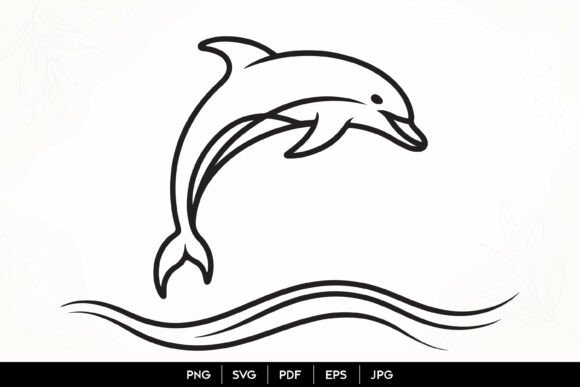 Download Dolphin Jumping over Waves SVG - Premium Bundle