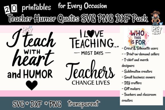 Download Teacher Humor Quotes SVG PNG DXF Pack - Quotes Collection