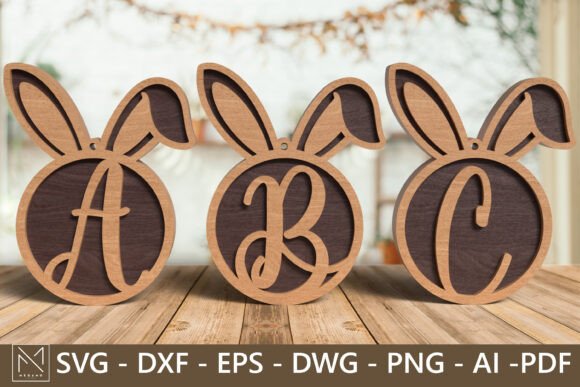 Download Easter Bunny Monogram Alphabet Set SVG - Easter bunny Collection